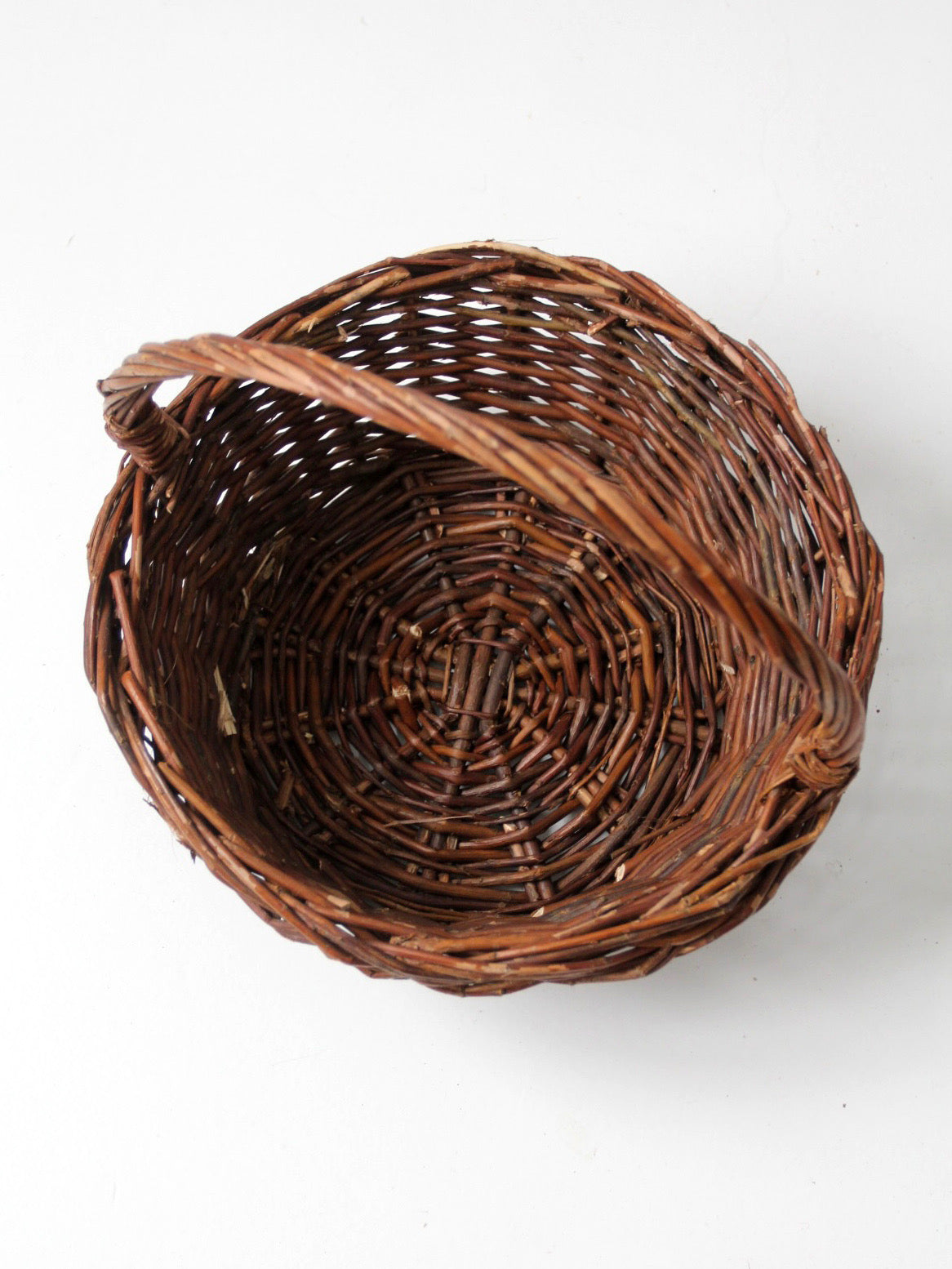 vintage wicker gathering basket