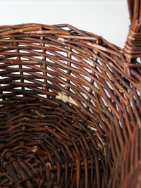 vintage wicker gathering basket