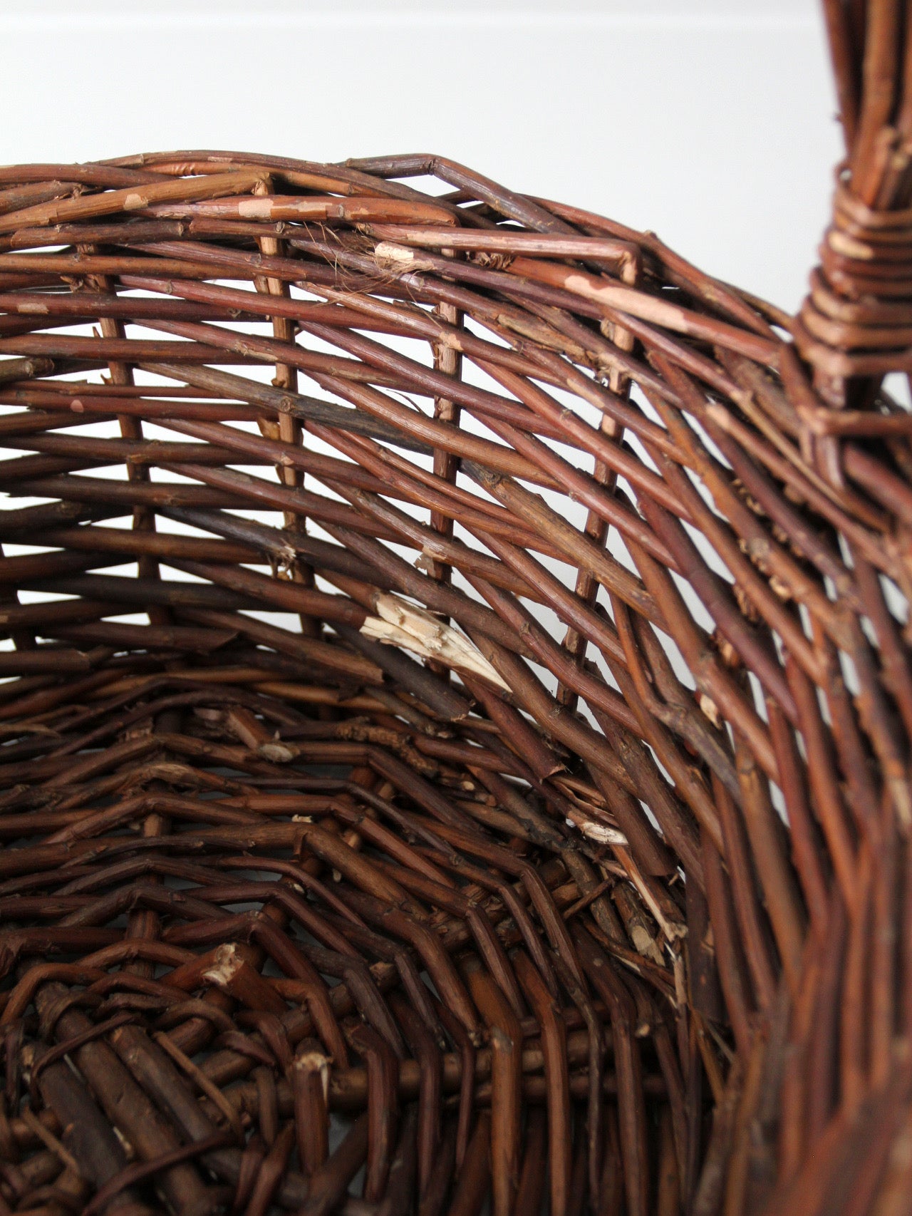 vintage wicker gathering basket