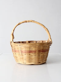 vintage woven gathering basket