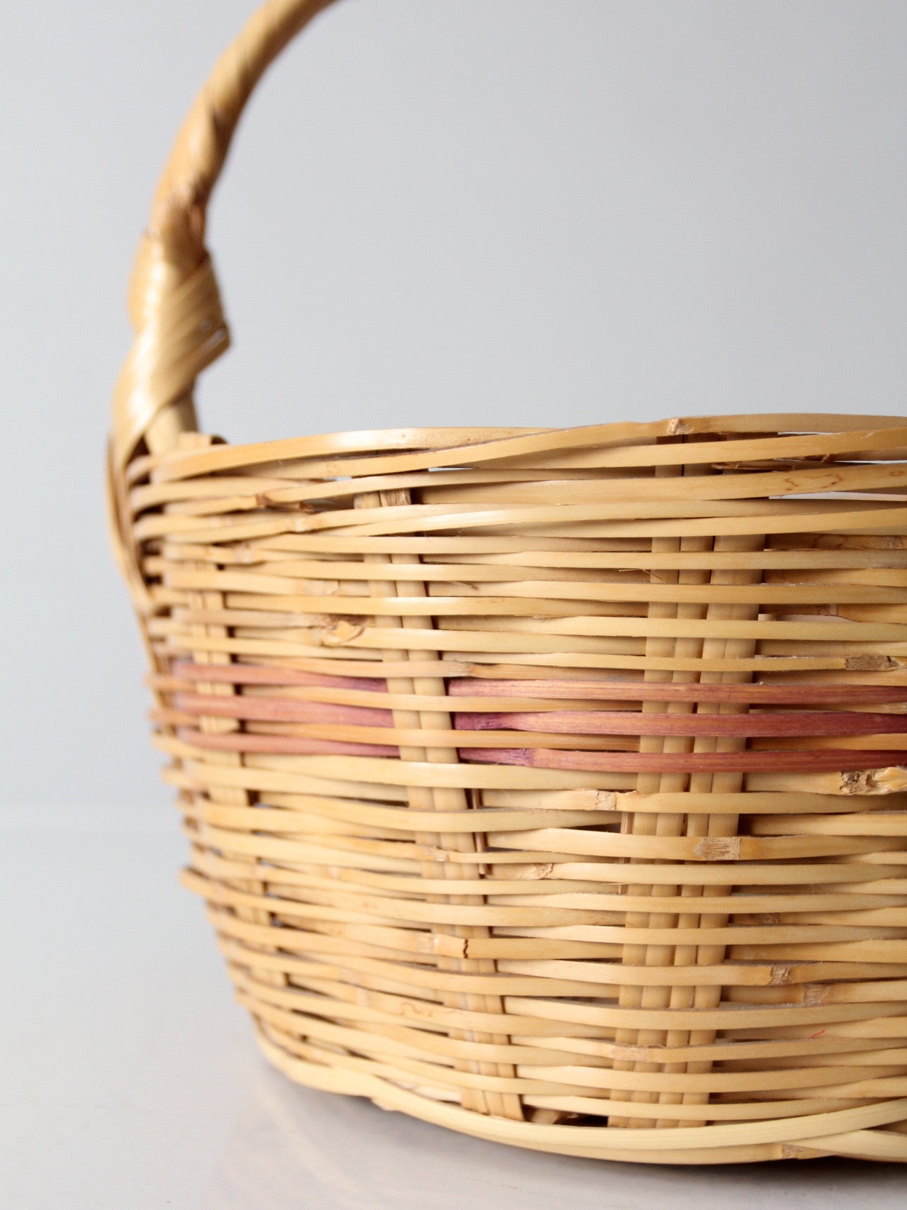 vintage woven gathering basket