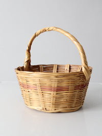 vintage woven gathering basket