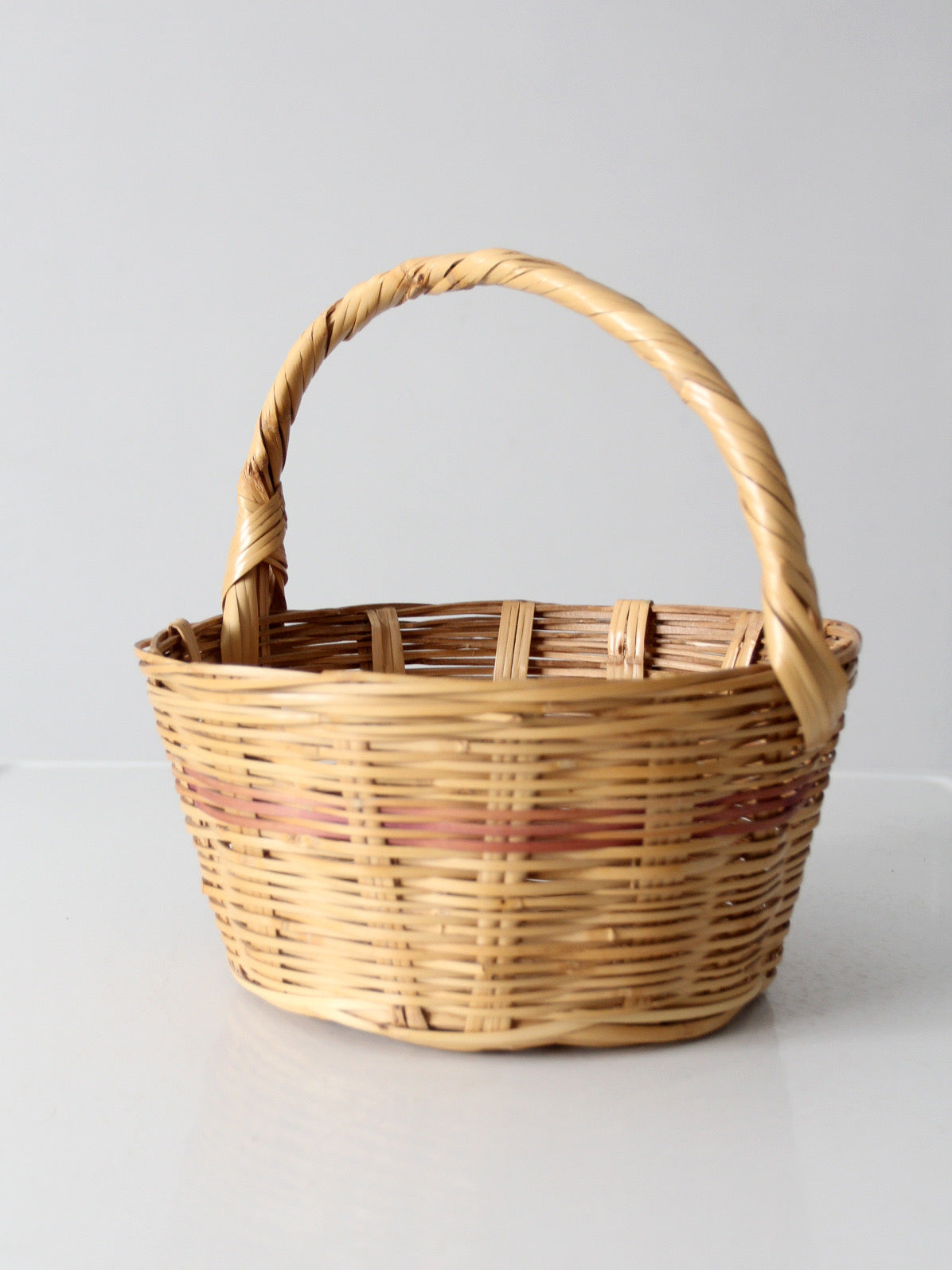 vintage woven gathering basket