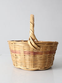 vintage woven gathering basket