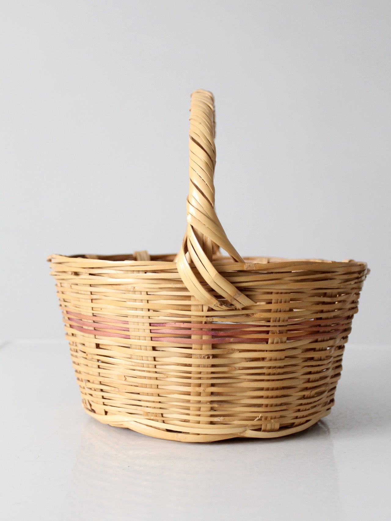 vintage woven gathering basket