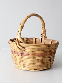 vintage woven gathering basket