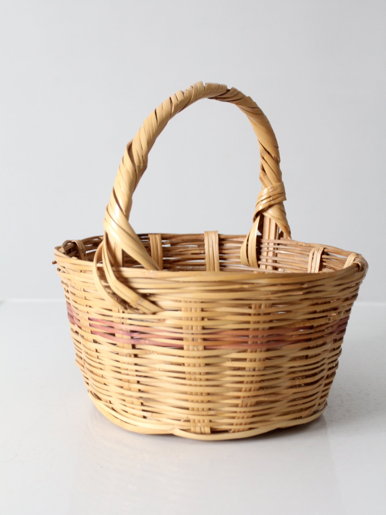 vintage woven gathering basket