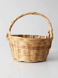 vintage woven gathering basket
