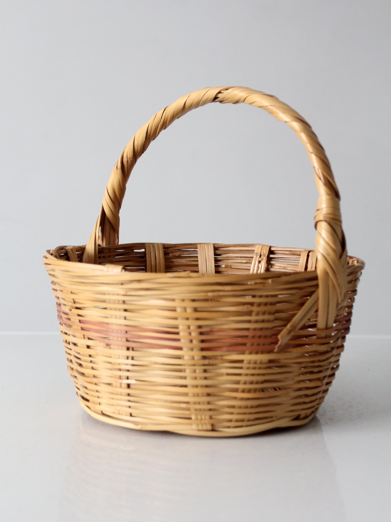 vintage woven gathering basket