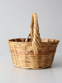 vintage woven gathering basket