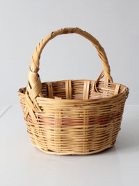 vintage woven gathering basket