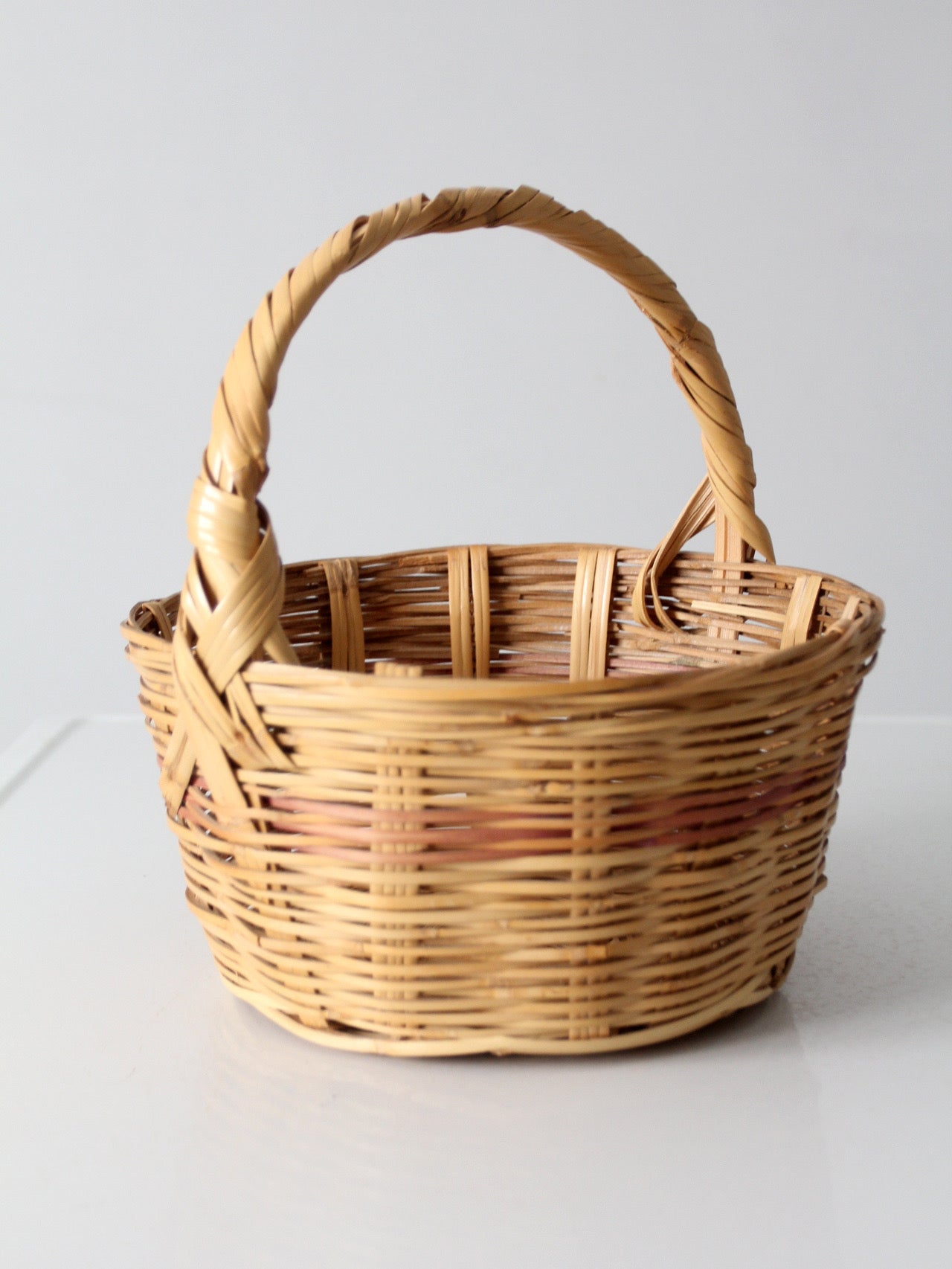vintage woven gathering basket
