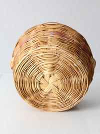 vintage woven gathering basket