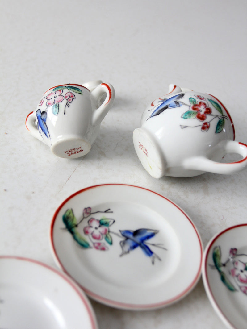 vintage Japanese miniature porcelain tea set