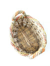 vintage braided wicker basket