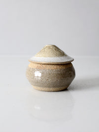 vintage handmade studio pottery lidded jar