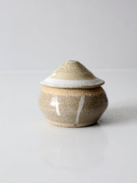 vintage handmade studio pottery lidded jar