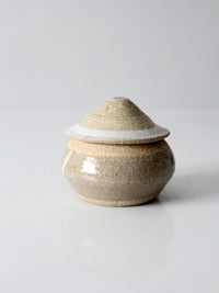 vintage handmade studio pottery lidded jar