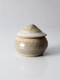 vintage handmade studio pottery lidded jar