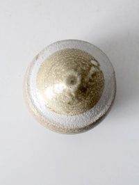 vintage handmade studio pottery lidded jar