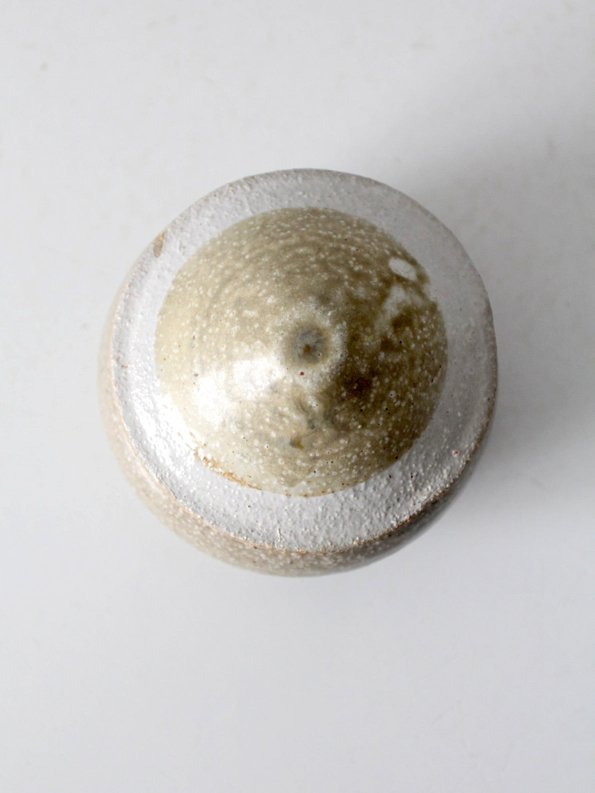 vintage handmade studio pottery lidded jar