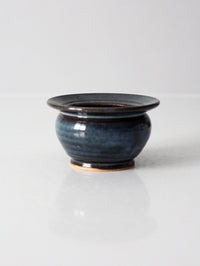 vintage handmade studio pottery flower frog vase