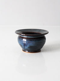 vintage handmade studio pottery flower frog vase