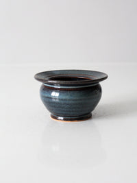 vintage handmade studio pottery flower frog vase