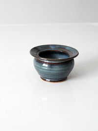 vintage handmade studio pottery flower frog vase