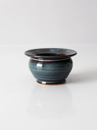 vintage handmade studio pottery flower frog vase