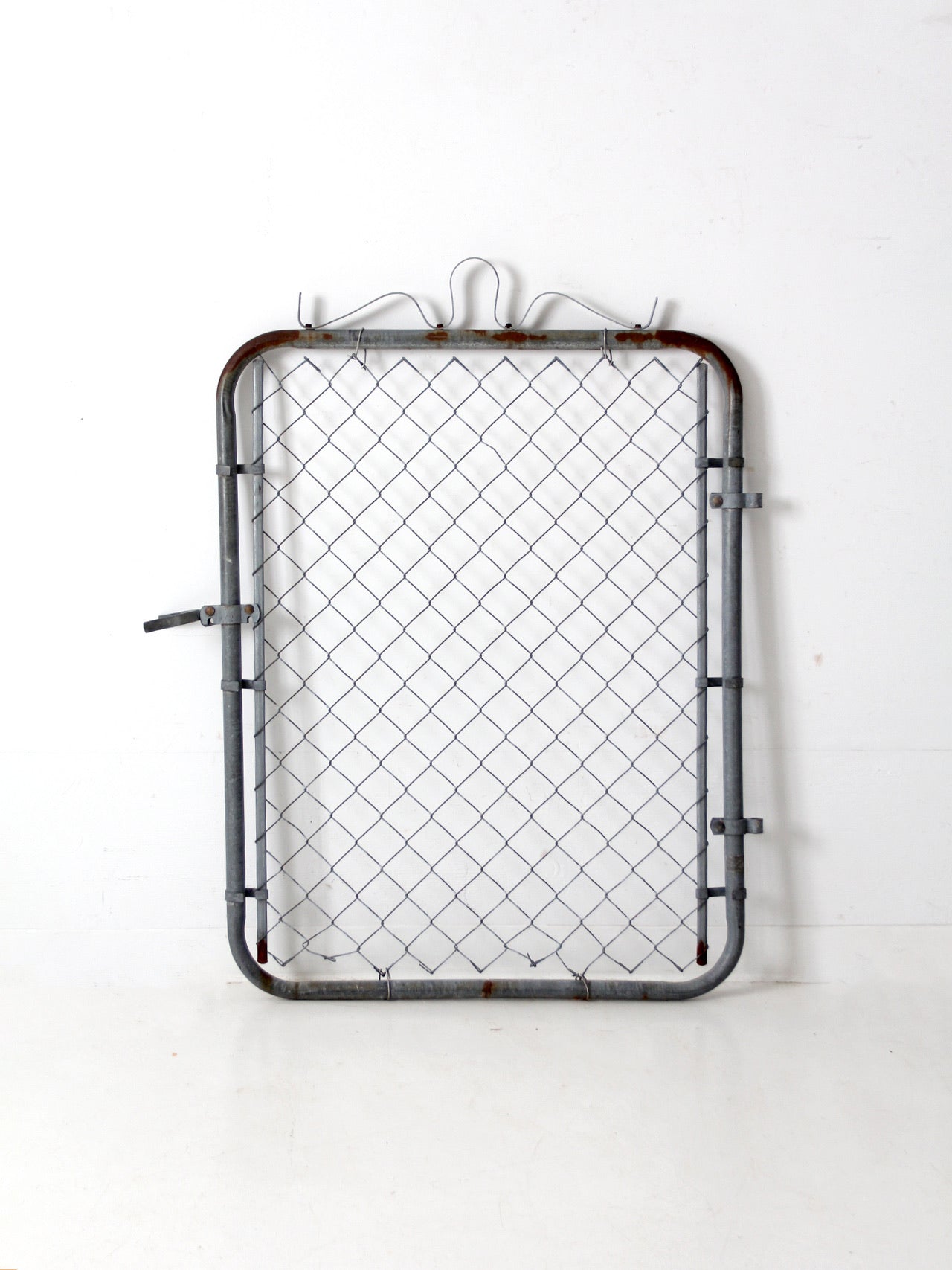 mid-century galvanized gate door
