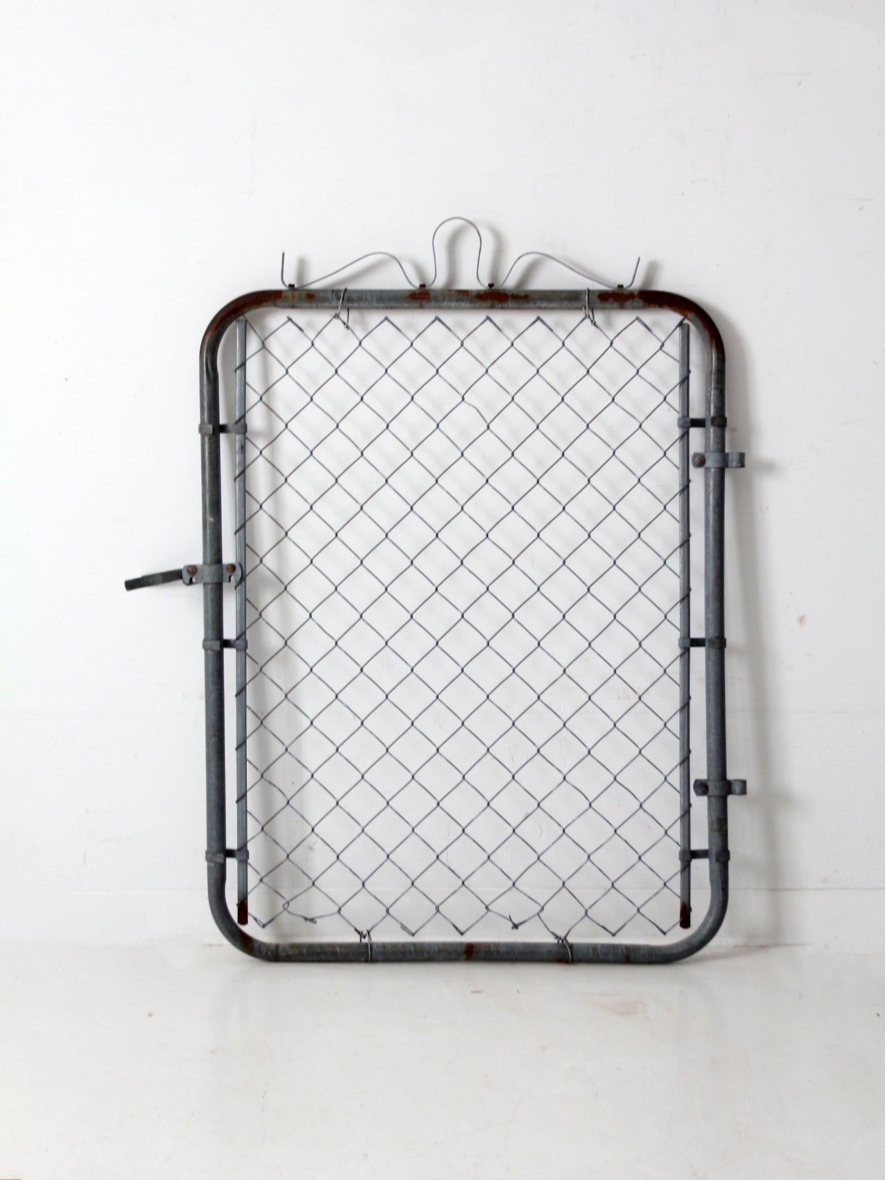 mid-century galvanized gate door