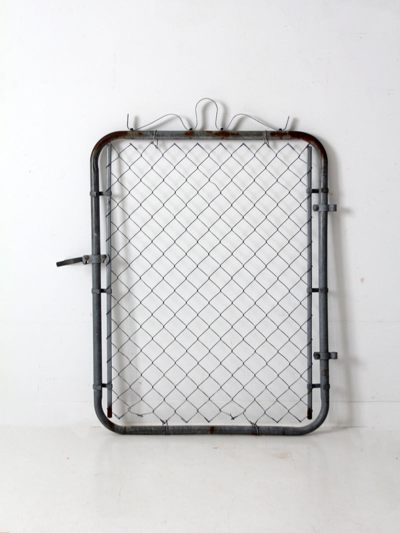 mid-century galvanized gate door