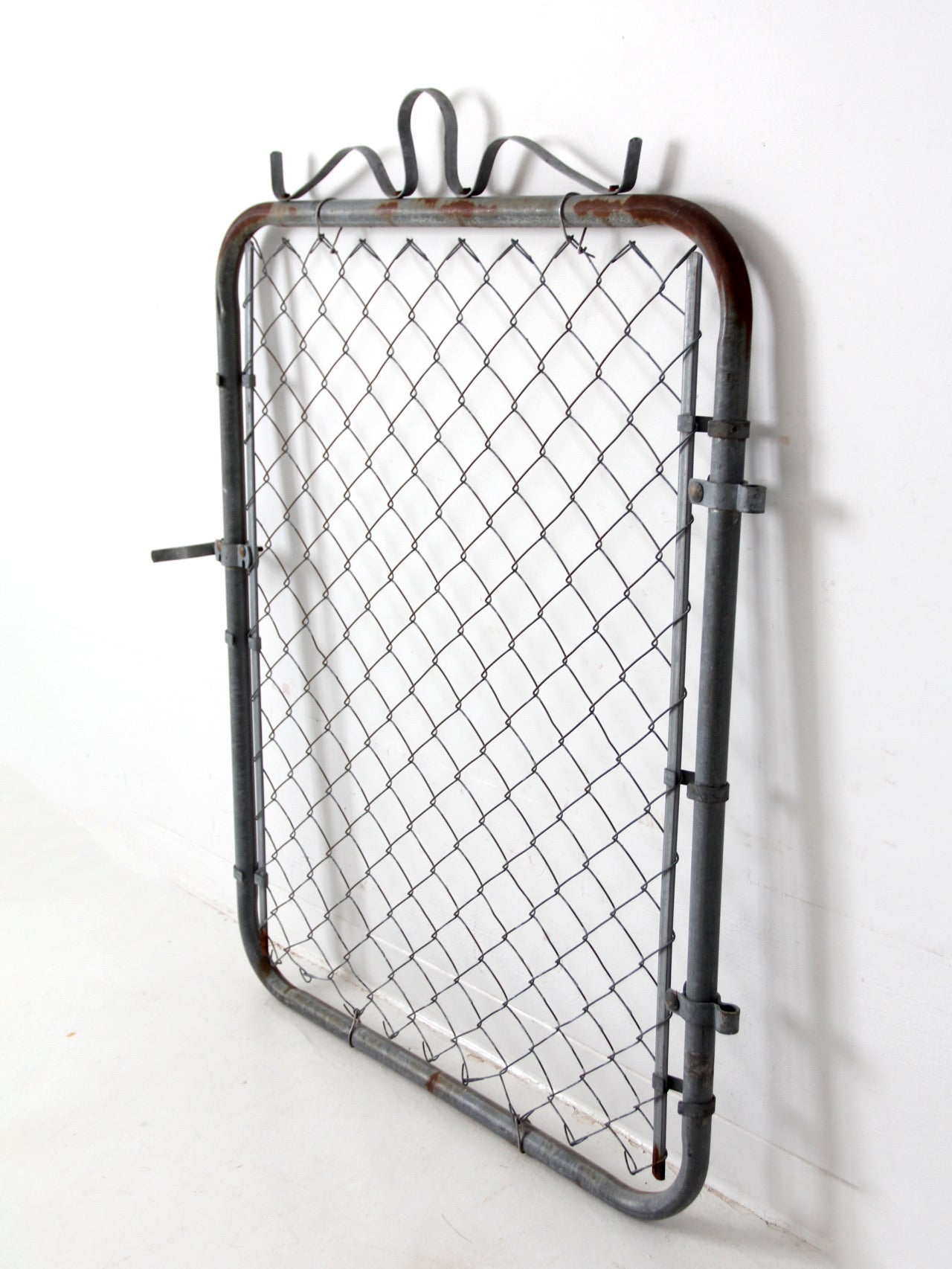 mid-century galvanized gate door