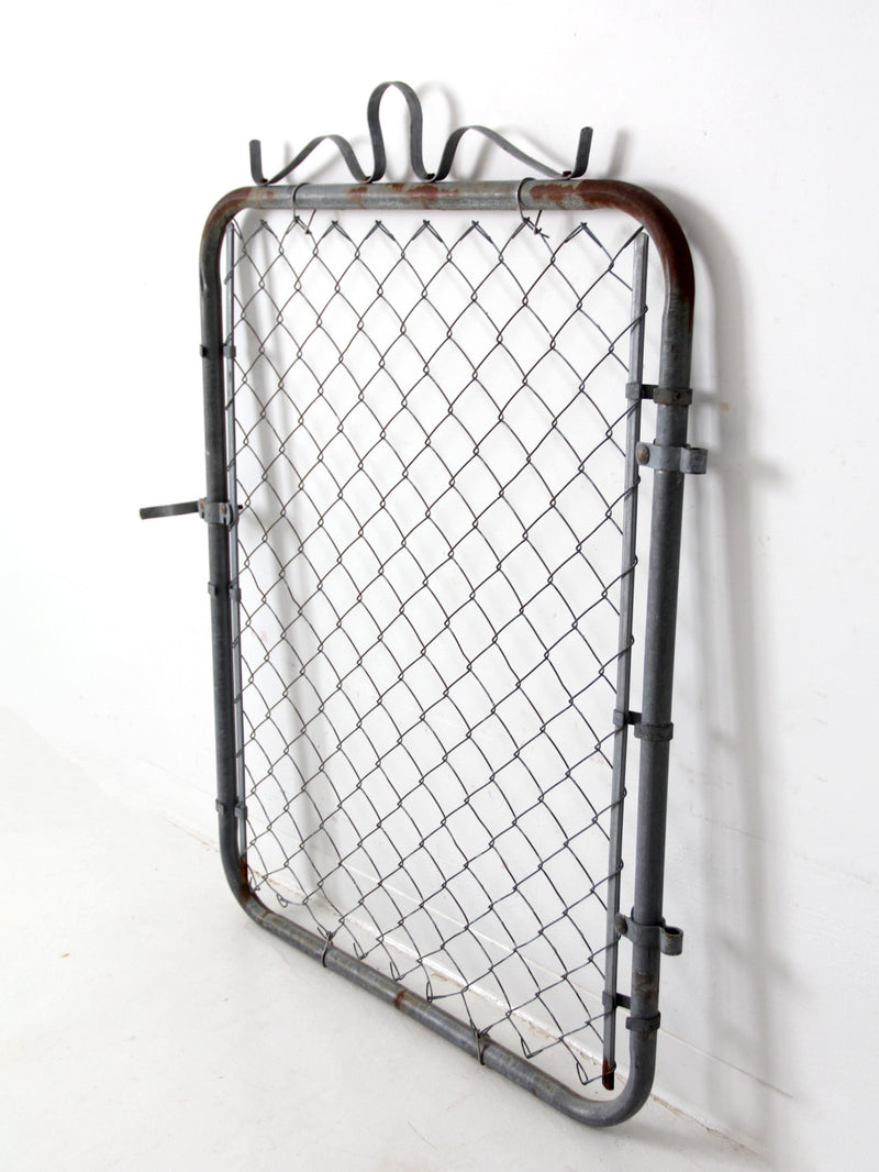mid-century galvanized gate door