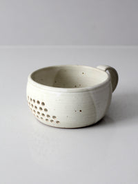 vintage handmade studio pottery berry bowl