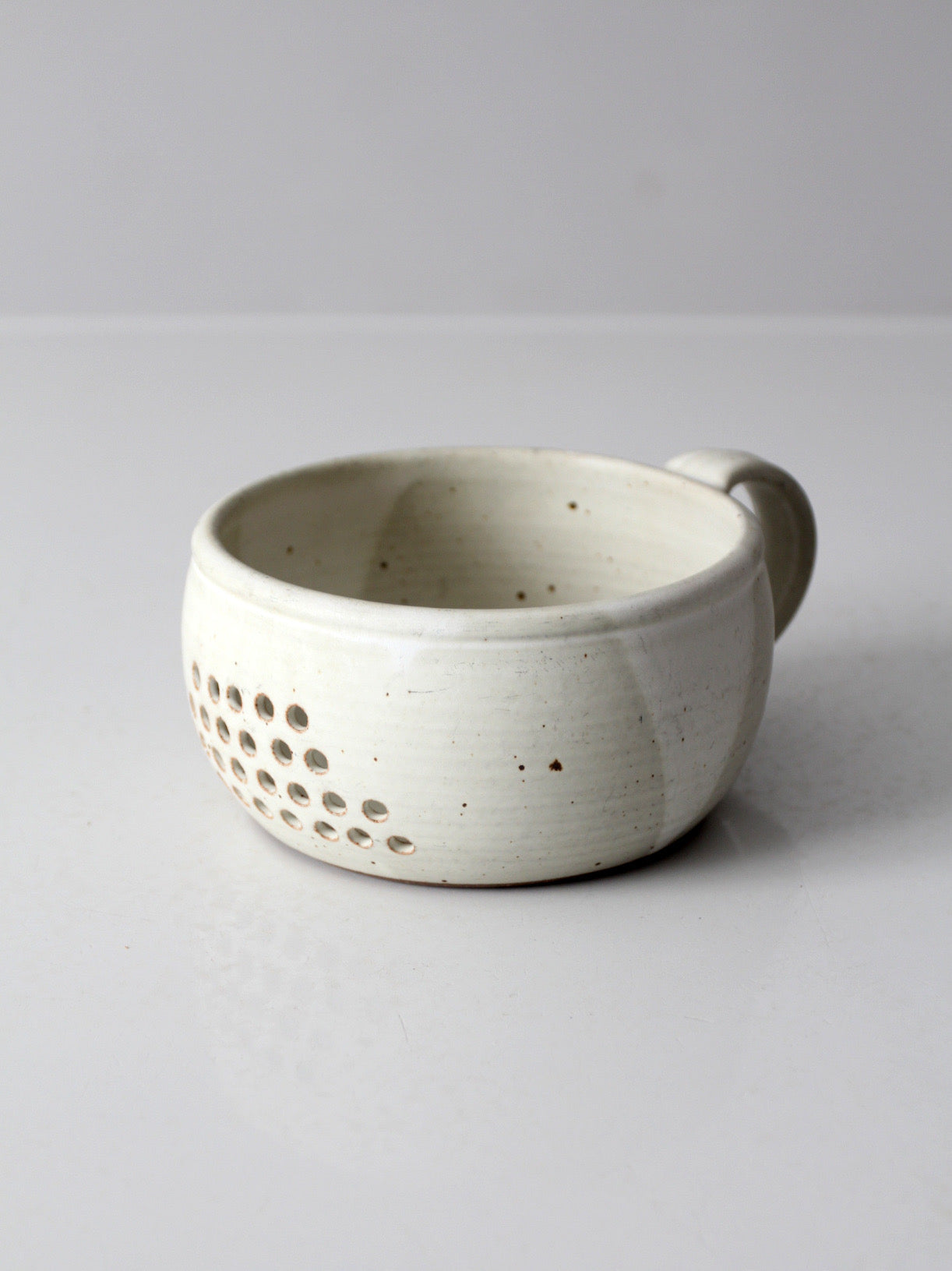 vintage handmade studio pottery berry bowl