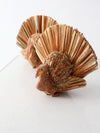 vintage woven decorative turkeys set