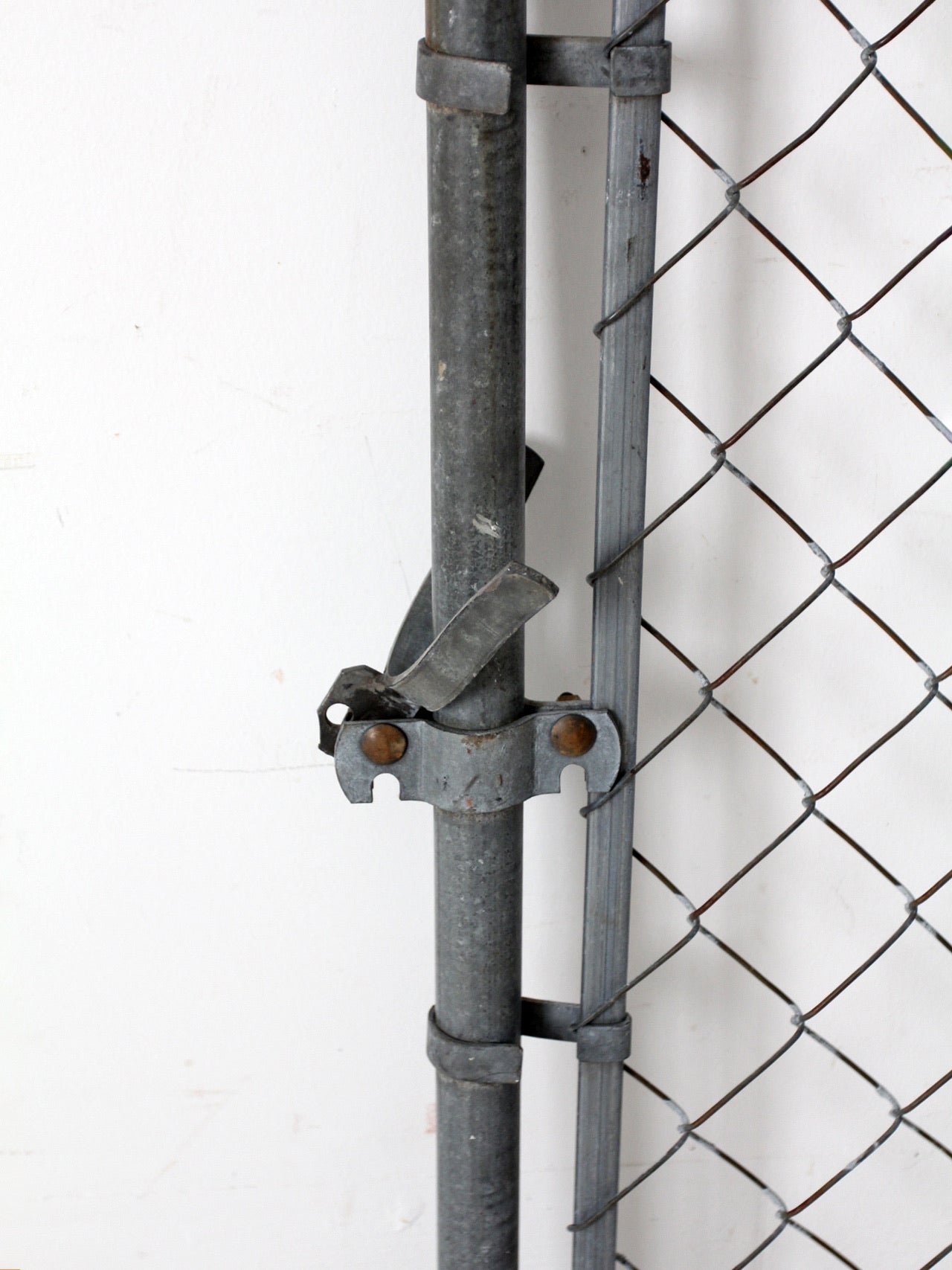 mid-century galvanized gate door