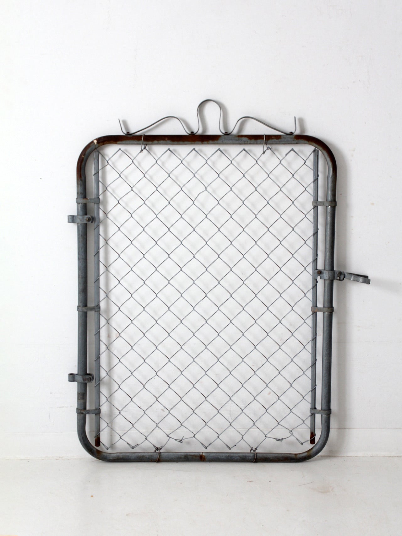 mid-century galvanized gate door