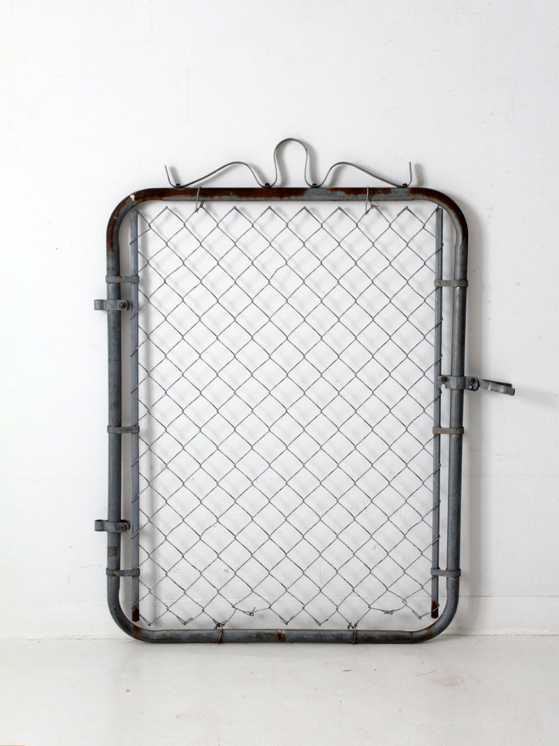 mid-century galvanized gate door