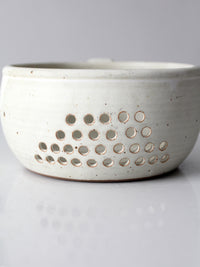 vintage handmade studio pottery berry bowl