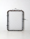 mid-century galvanized gate door