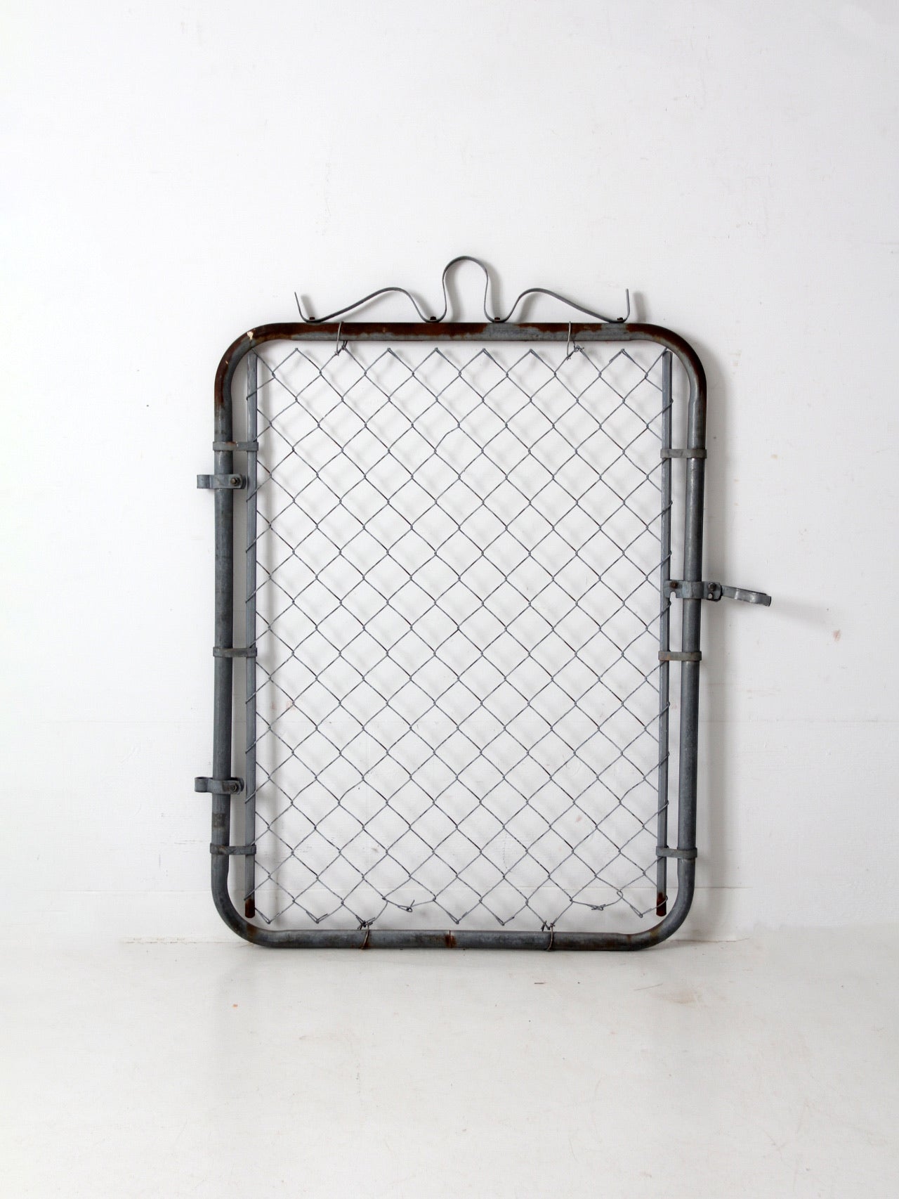 mid-century galvanized gate door