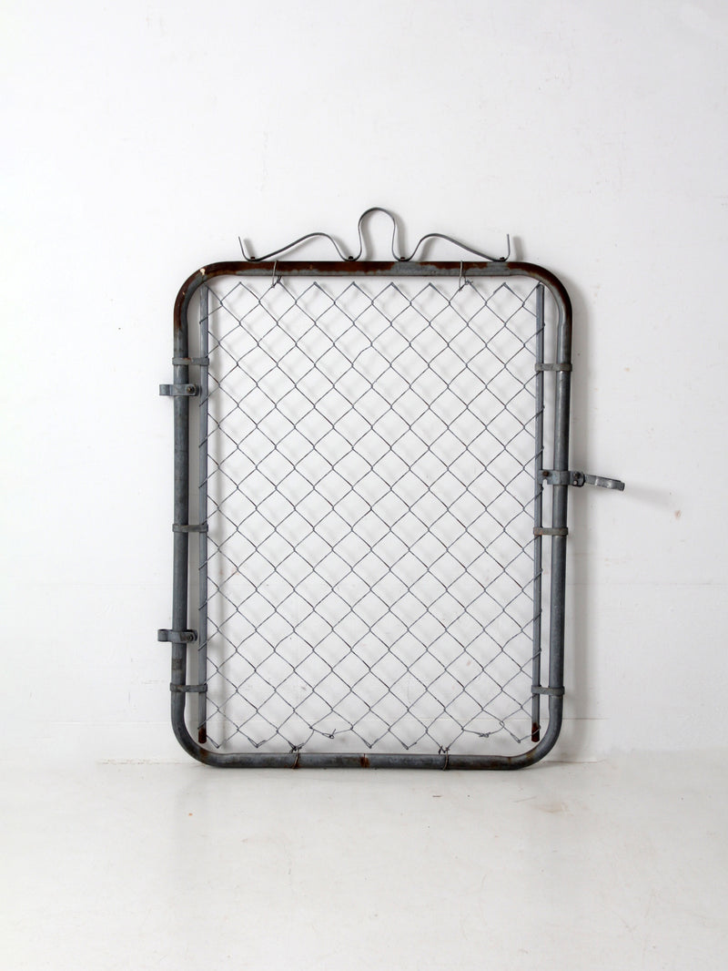 mid-century galvanized gate door