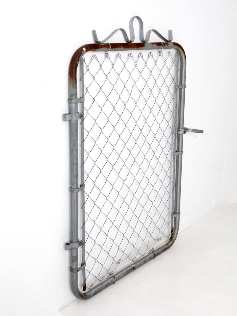 mid-century galvanized gate door