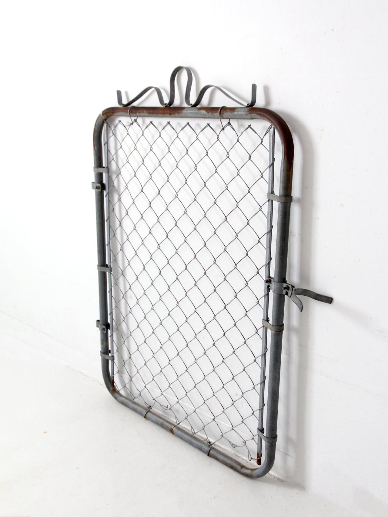 mid-century galvanized gate door