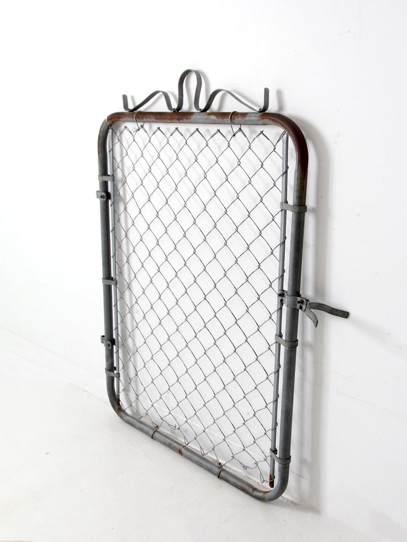 mid-century galvanized gate door
