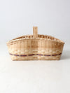 vintage large splint weave basket