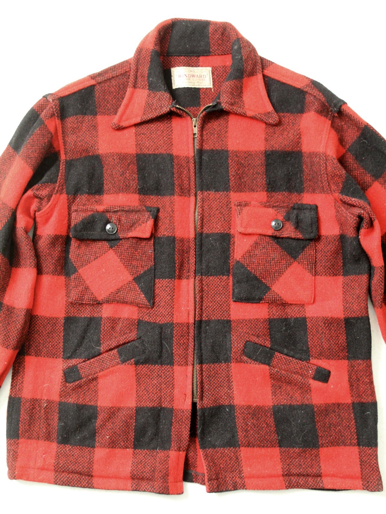 vintage 50s buffalo check wool jacket – 86 Vintage